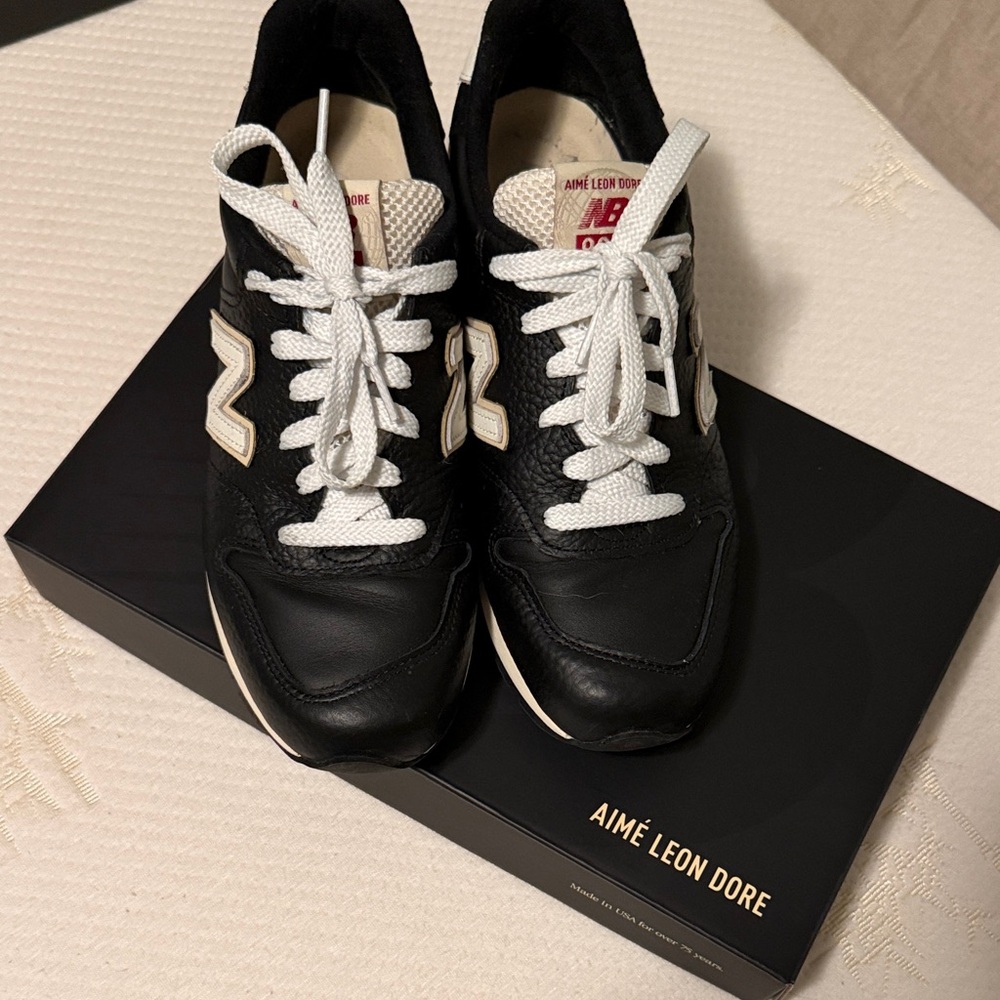 Aime Leon Dore Women's Black and White Sneakers